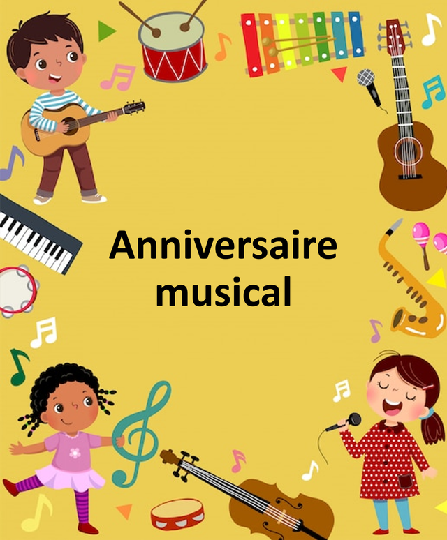 Anniversaire musical : éveil musical et spectacle de 3 à 7 ans (2 h à domicile en IDF)