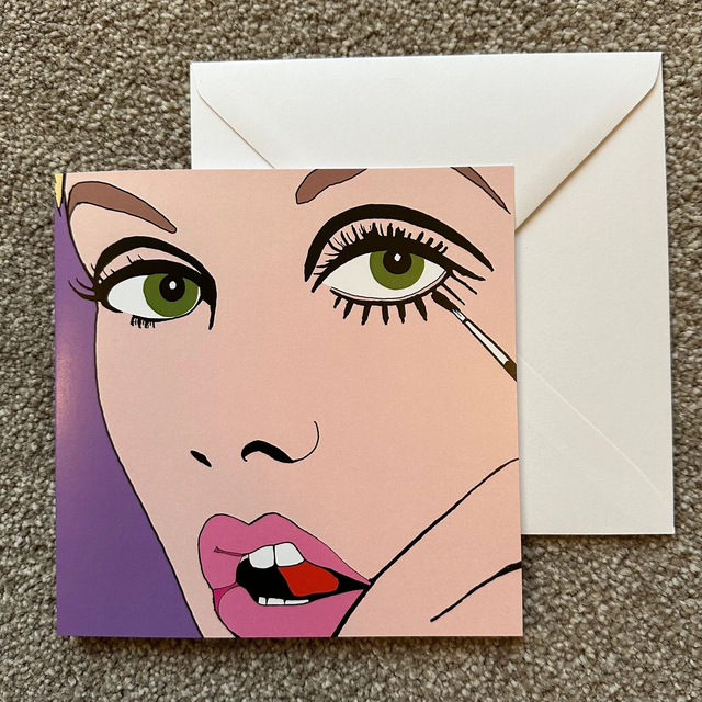 The Look - Single Square Greeting Card, White Envelope, Blank Inside, Recyclable Wrap, Professionally Printed