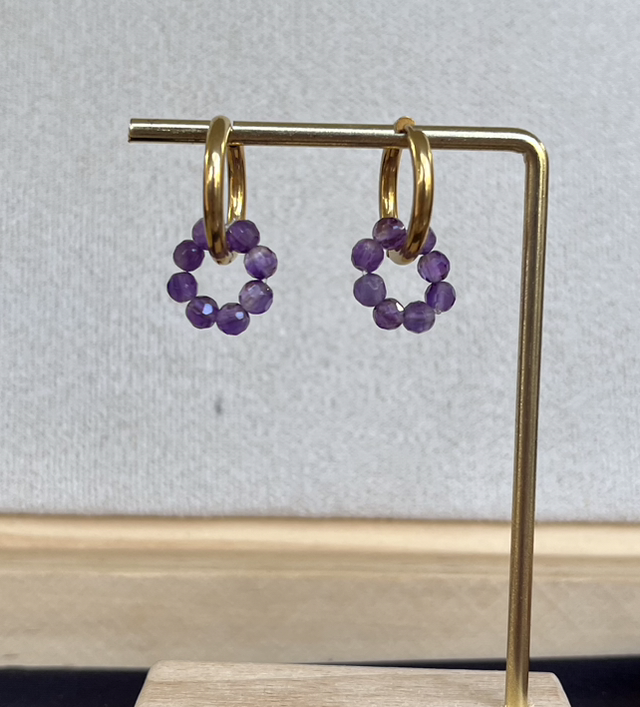 Boucle d’oreilles Créole acier inoxydable doré