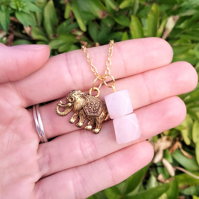 Rose Quartz Elephant