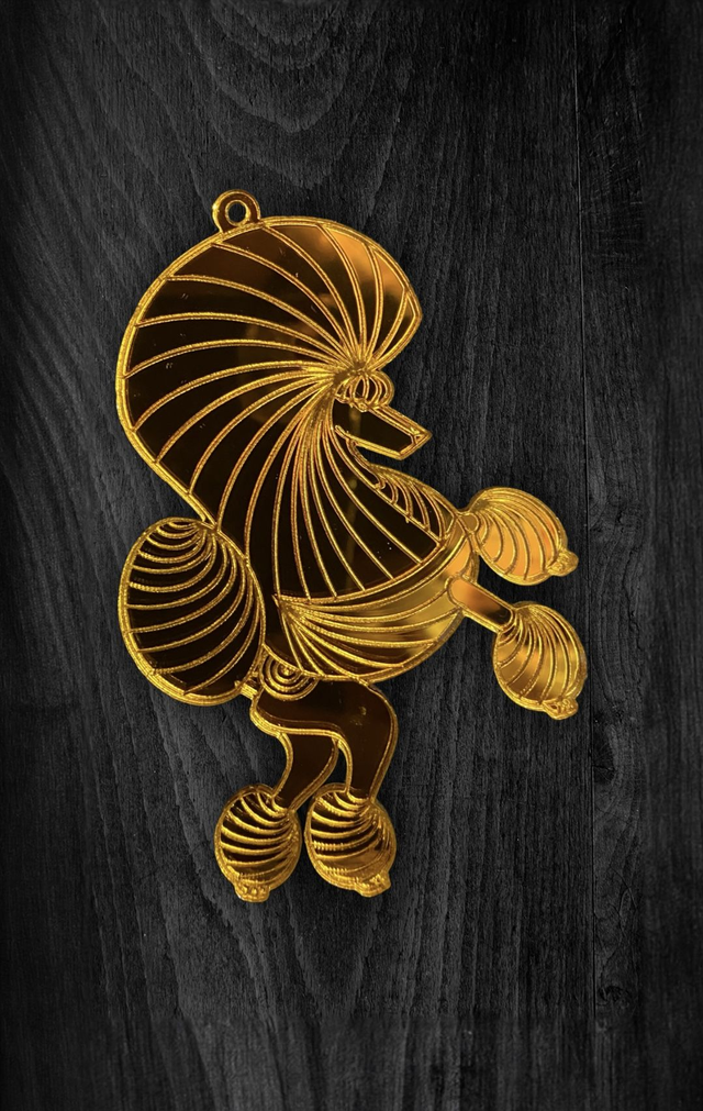 Acryl - Poodle Continental High Gold