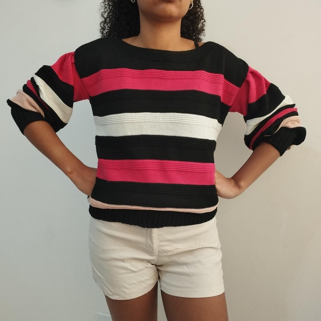 Blusa Tricot manga longa 382 tamanho único 