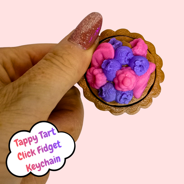 Tappy Tart Click Fidget Keychain