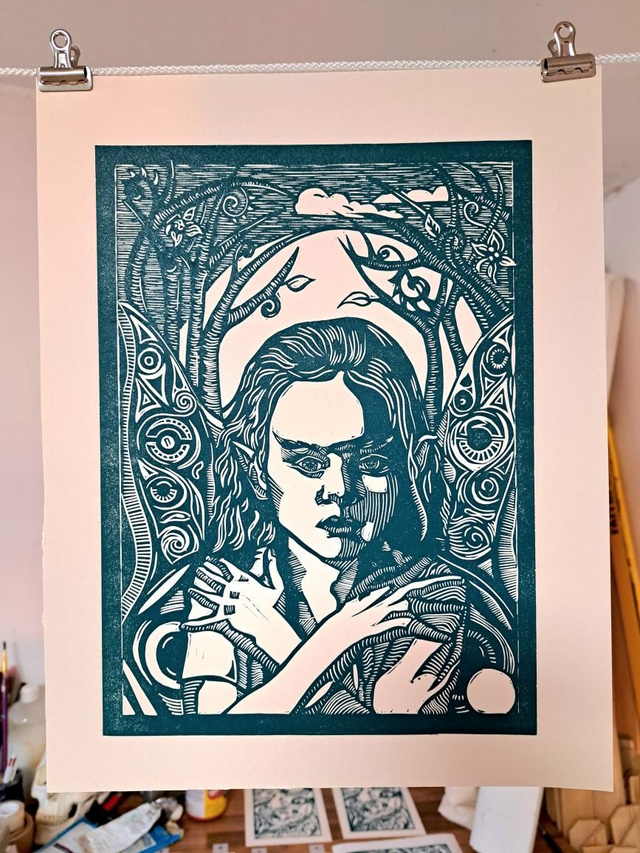 Away With The Fairies handmade print