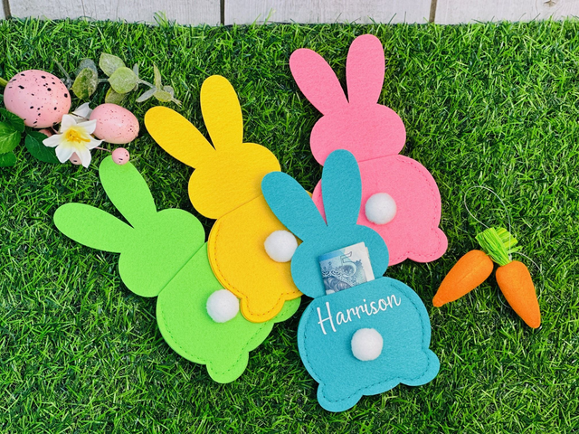 Personalised Easter Money, cutlery, sweet/chocolate Holder