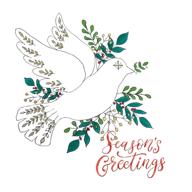 'Peace' Seasonal &amp; Christmas Cards (pack of 8)