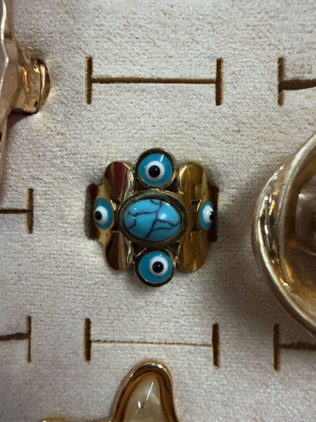 Bague oeil turquoise