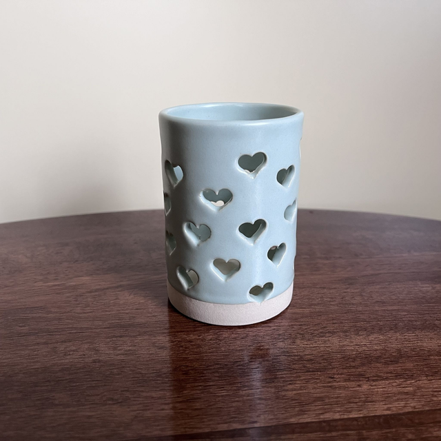 Tealight Holder - Heart Cutouts