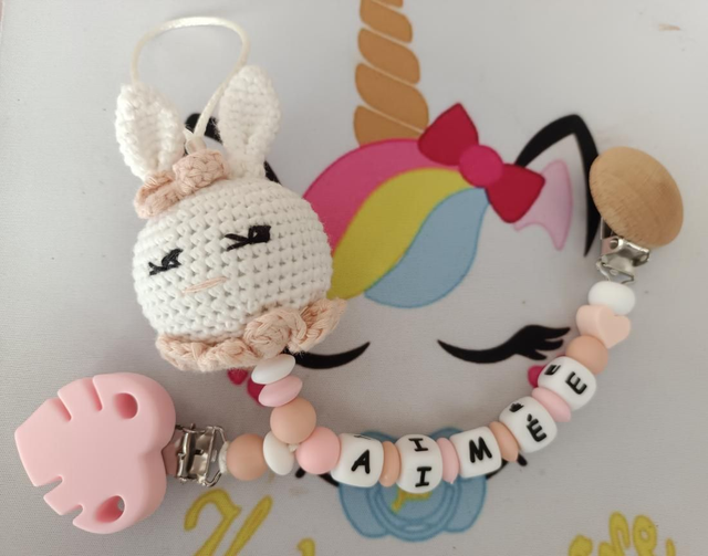 Attache doudou et tétine Crochet