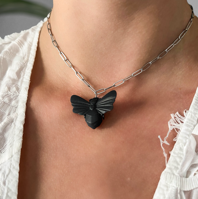 LUCIENNE - Collier abeille en acier inoxydable