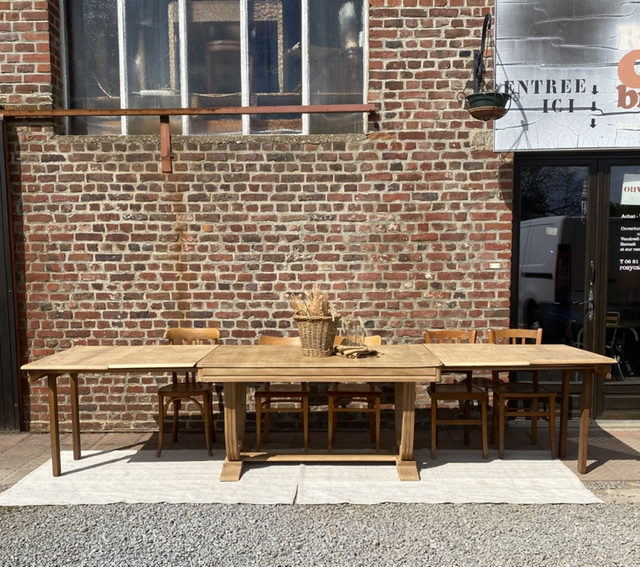 Table art déco en chêne