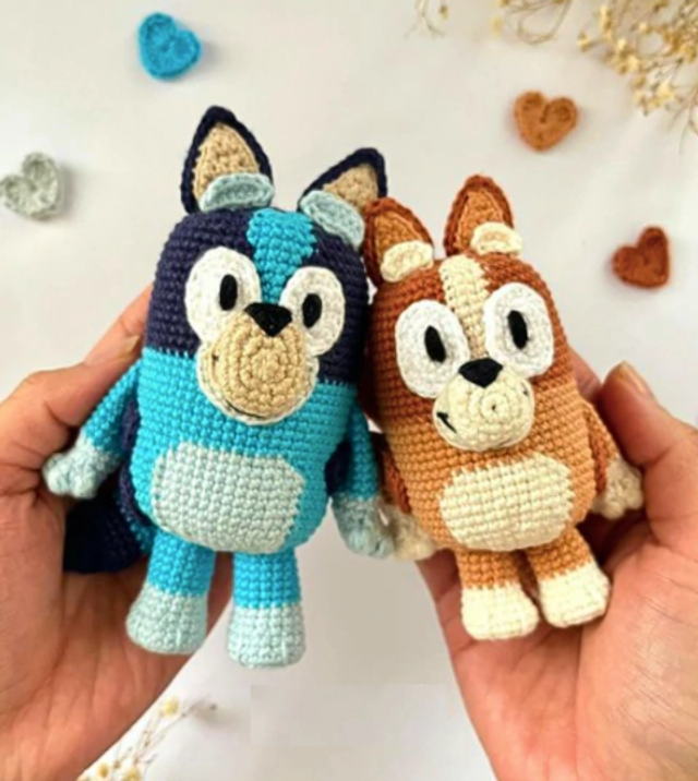 Boneca Amigurumi Bluey/Bingo