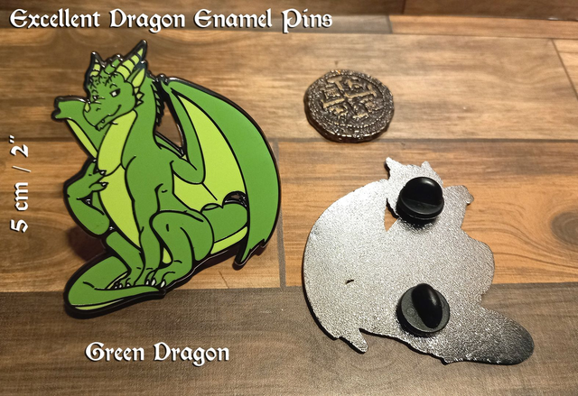 Pins Dragon Vert