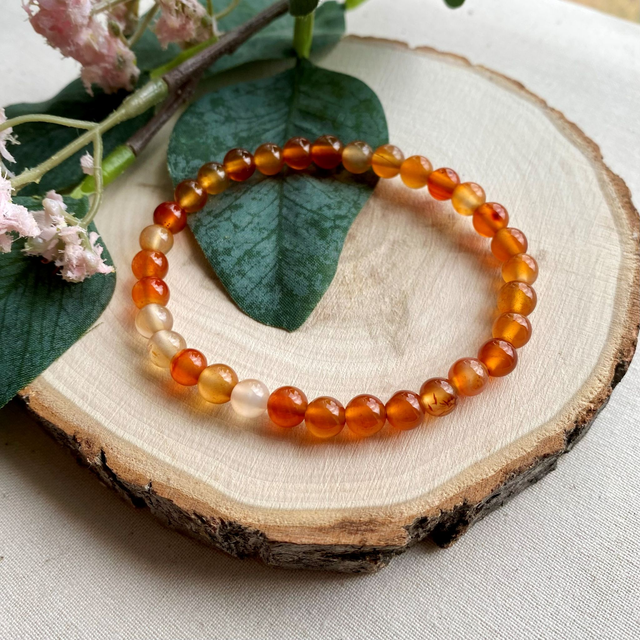 Bracelet perles cornaline