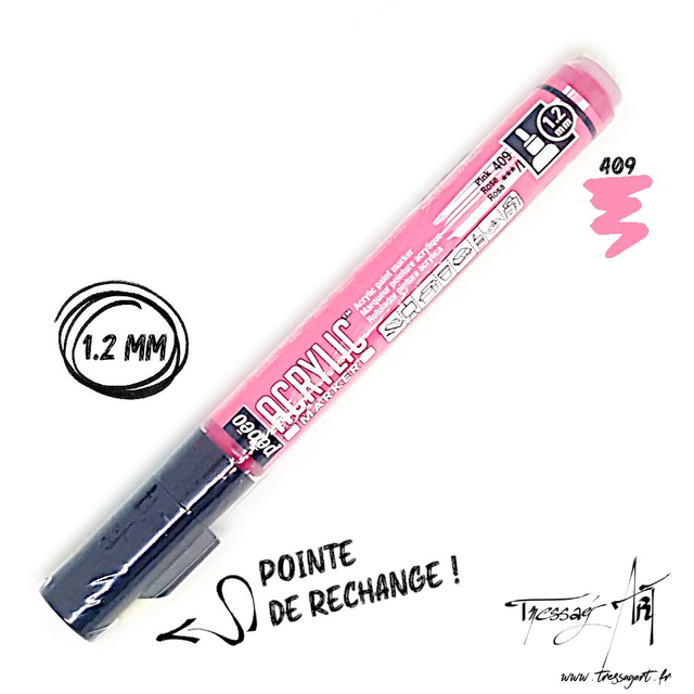PEBEO - MARQUEUR ACRYLIQUE 1,2mm - ROSE - PB006409