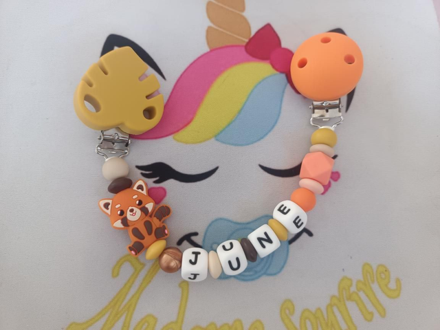 Attache doudou Panda roux 