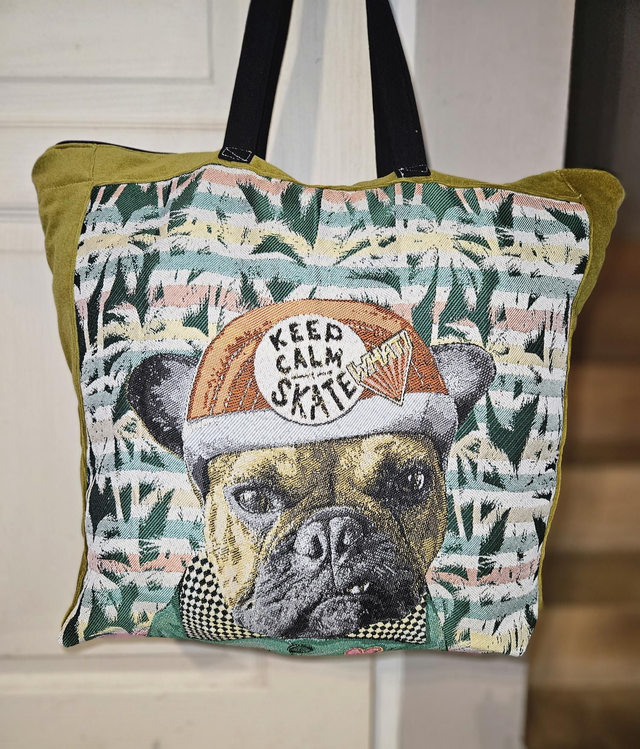 Sac Week-end "chien" vert