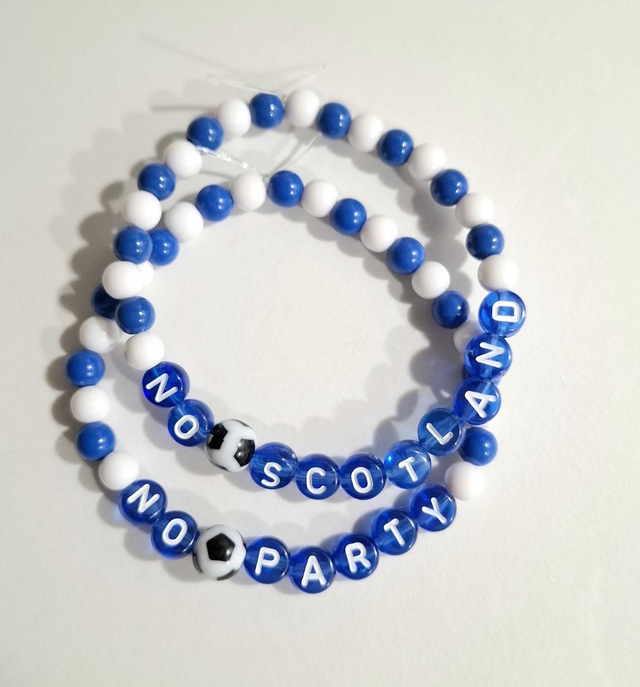 No Scotland No Party World Cup beaded bracelet set