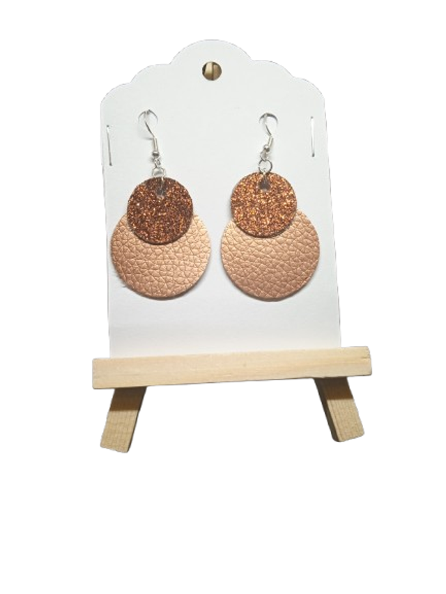 Boucle d'oreilles 2 ronds (divers coloris)