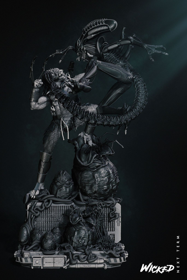 DIORAMA ALIEN vs PREDATOR série horror movie