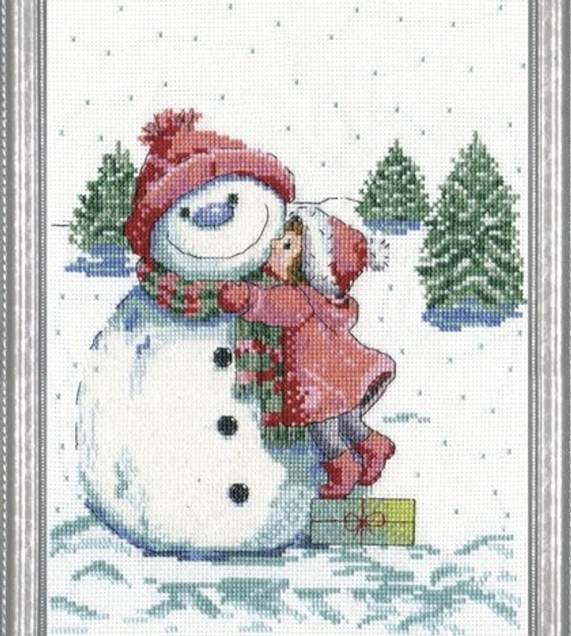 Design Works Crafts Red Hat Snowman Christmas Cross Stitch Kit