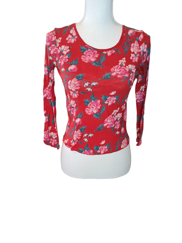 Tee-shirt manches longues fleuri M (San Francisco California)