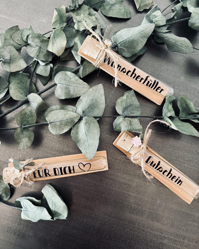 Reagenzglas Geldgeschenk