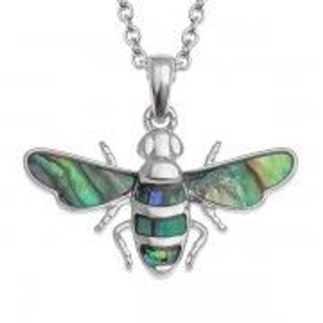 Abalone Bee (Paua shell) pendant - 33mm