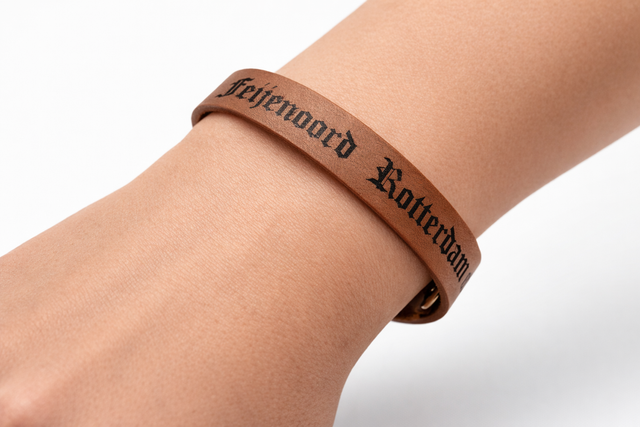 Feijenoord Rotterdam Lederen Armband - Bruin