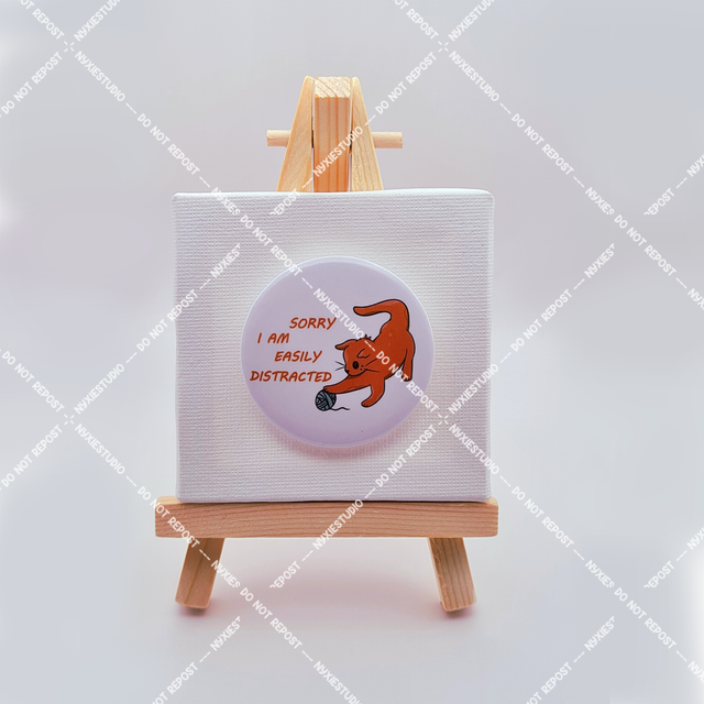 Easily Distracted Button Pins