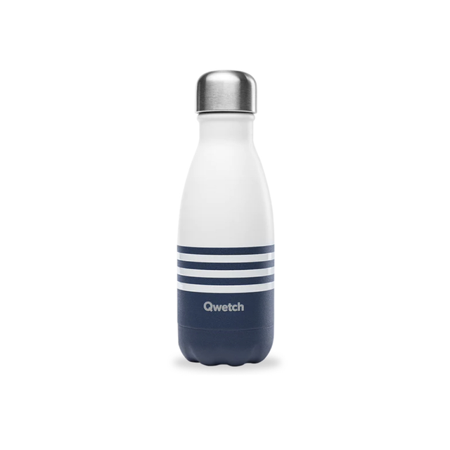 Gourde Isotherme - Marinière Bleu (260/500ml) - Qwetch