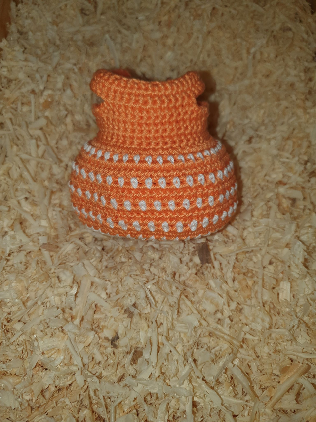 Robe boule pour Camille Orange et Blanche (seule) 