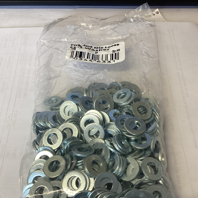 Flat washer m8 0344633 qty 100