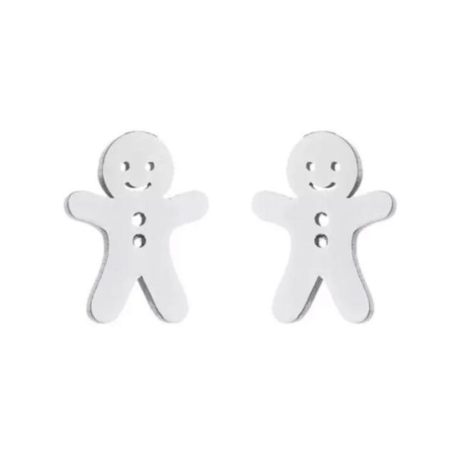 Gingerbread Man Stud Earrings
