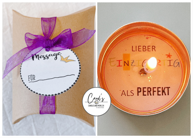 1er Teelicht - Lieber einzigartig als perfekt