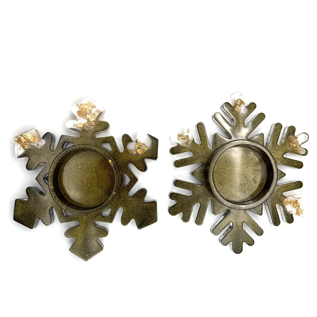 Bougeoirs (lot) Étoiles des Neiges Noël