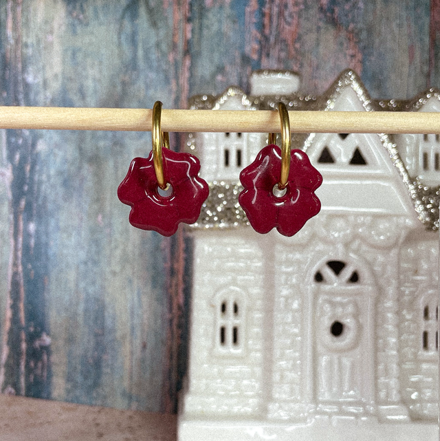 Coquelicot - Rouge bordeaux (sans créoles)