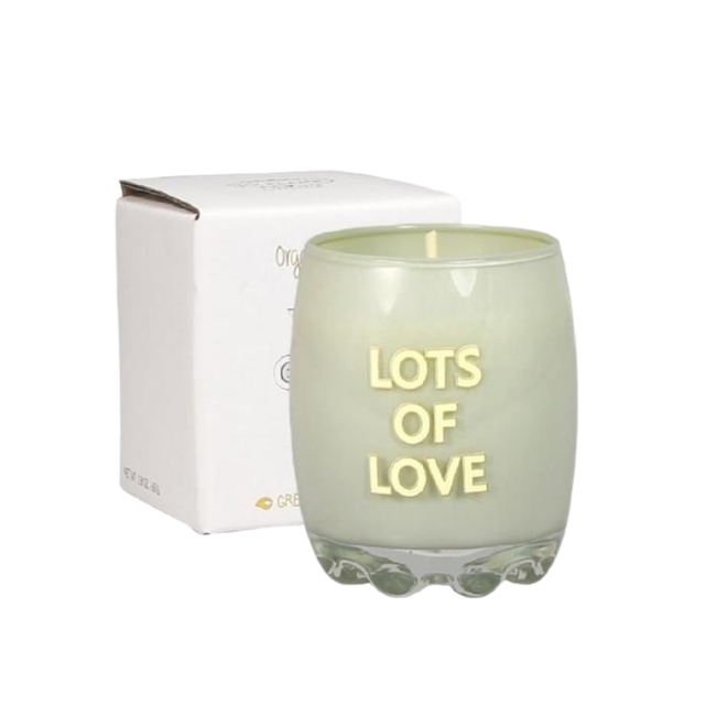 Geurkaars shotglaasje Lots of Love
