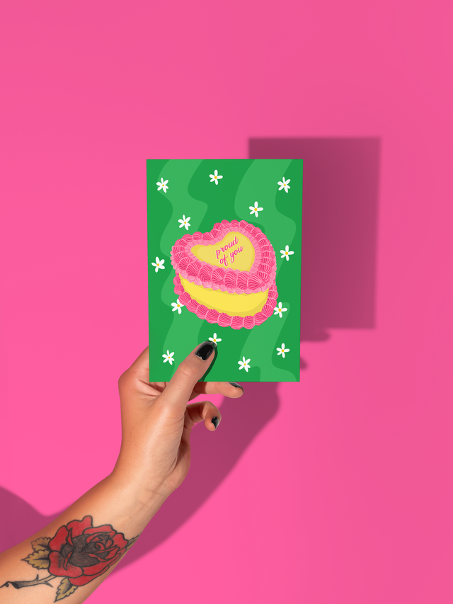 Proud of You Cake - Greeting Card 
