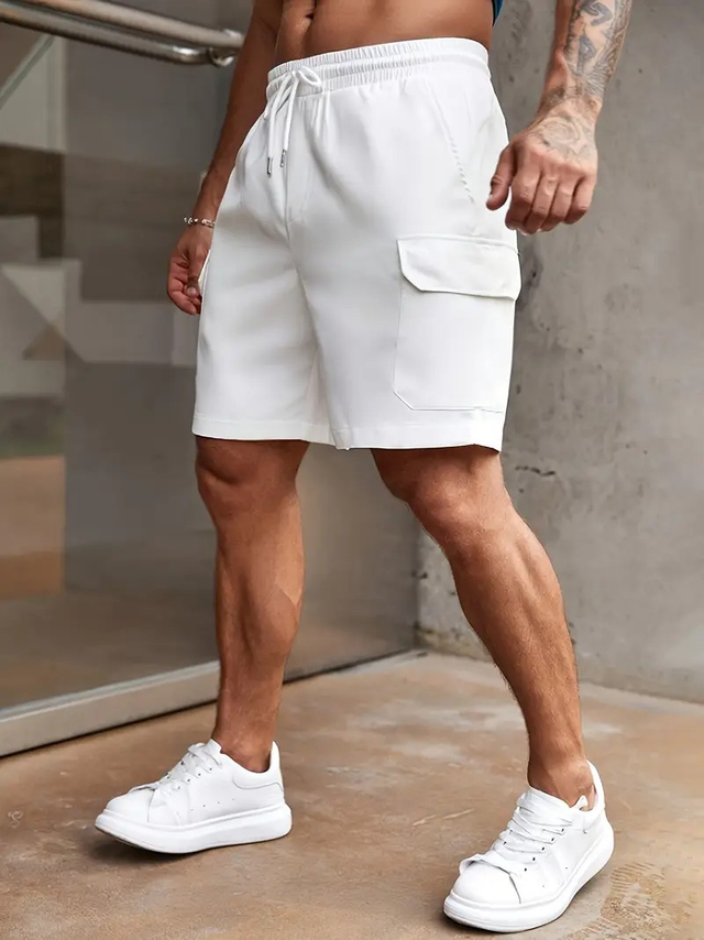 Men's Casual Mid-Waist Cargo Shorts