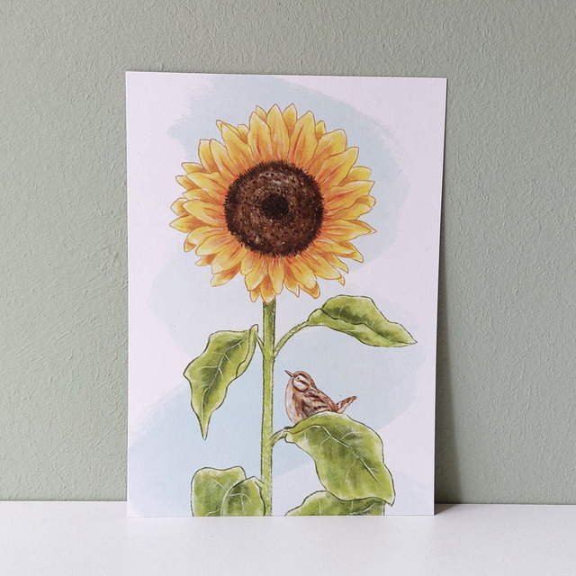 kaart [bloemen] zonnebloem