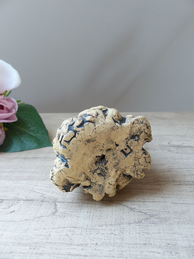 Figurine Hibou Vintage en Céramique – Poterie Ouest-Allemande Années 1970, Sculpture Retro Owl Décoration de Collection