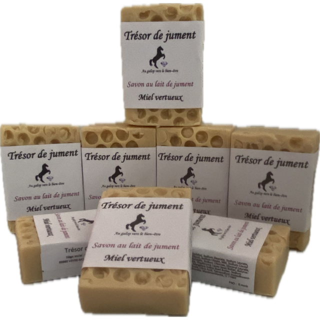 Savon artisanal au lait de jument & miel