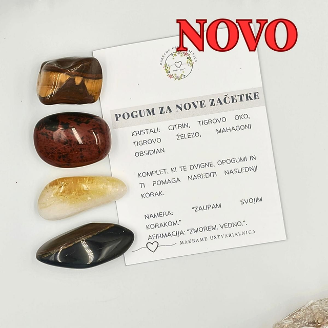 komplet Pogum za nove začetke + ogrlica mošnjiček BREZPLAČNO 