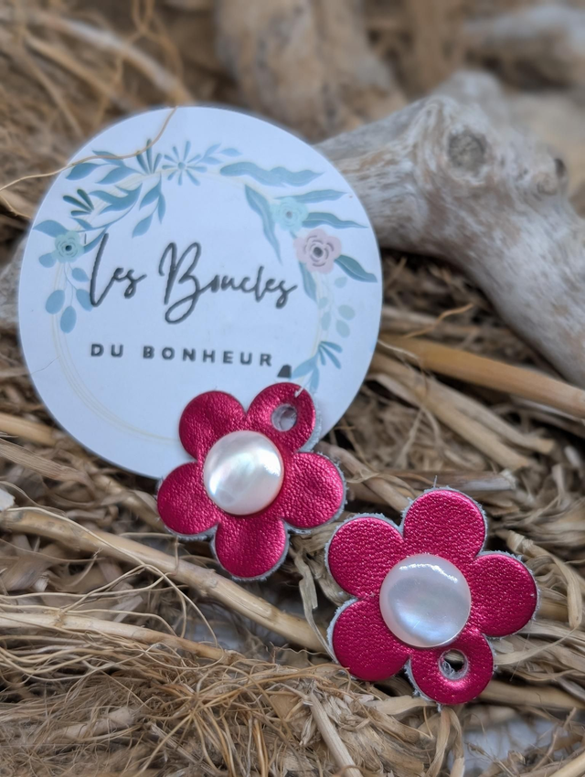 Pampilles marguerite rose fushia pam032