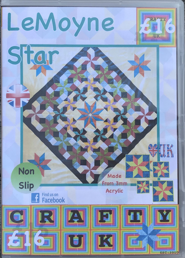 LeMoyne Star 12" 10" 8" and 6" (Two template set)