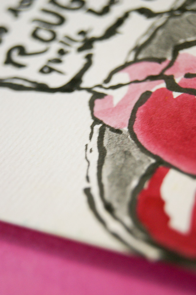 Etegami raisins rouges