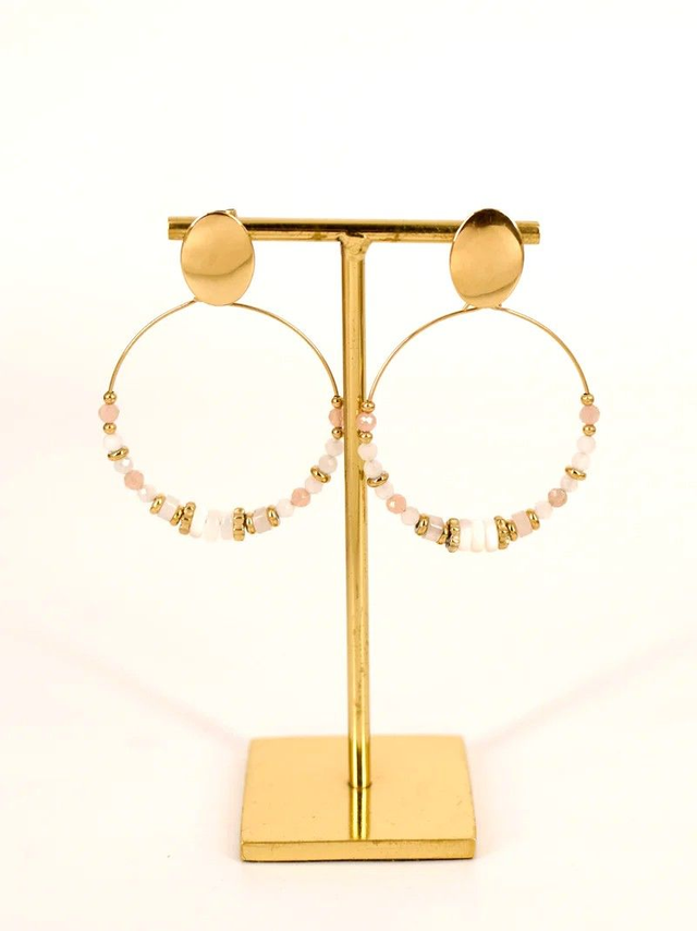 Boucles d'oreilles en acier doré | Alika