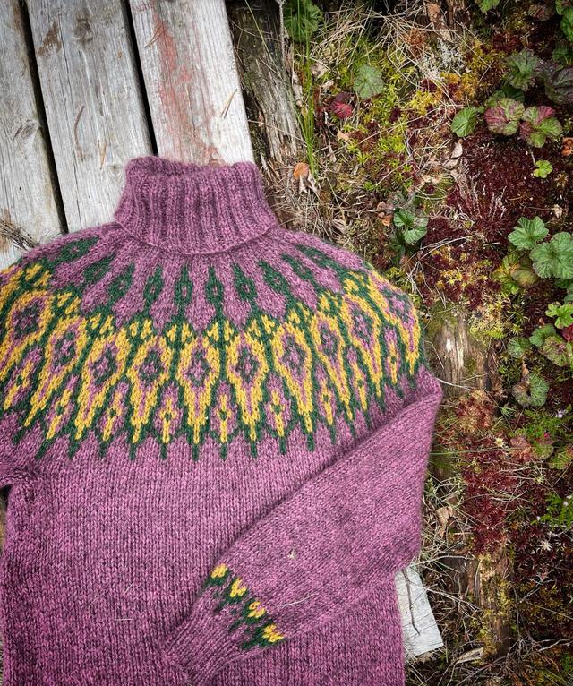 Tusseladd Polar Sweater Kit - Col 12 (Dusty Pink) - Norwegian Wool &amp; Pattern - Linka Neumann