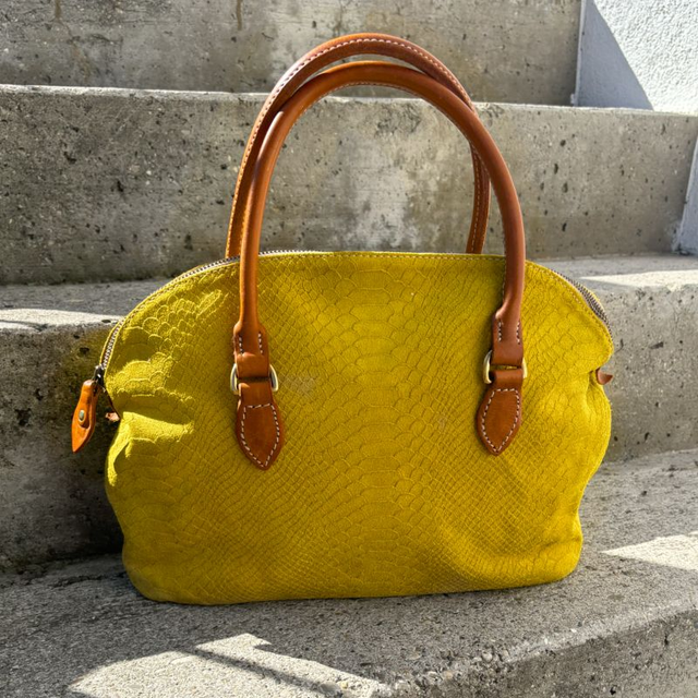 Handtasche mit geprägtem Leder, 38x28cm